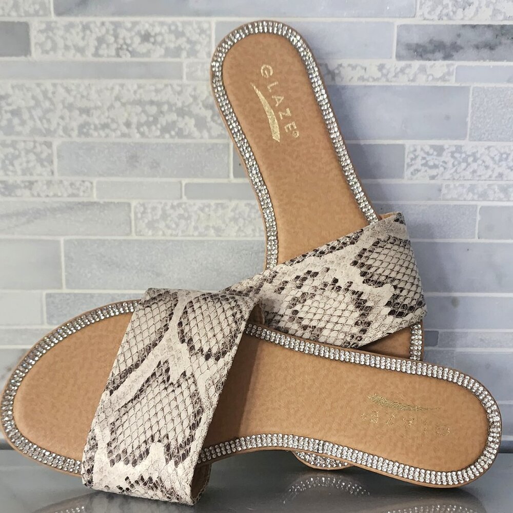 Snake Skin Strep Sandals
